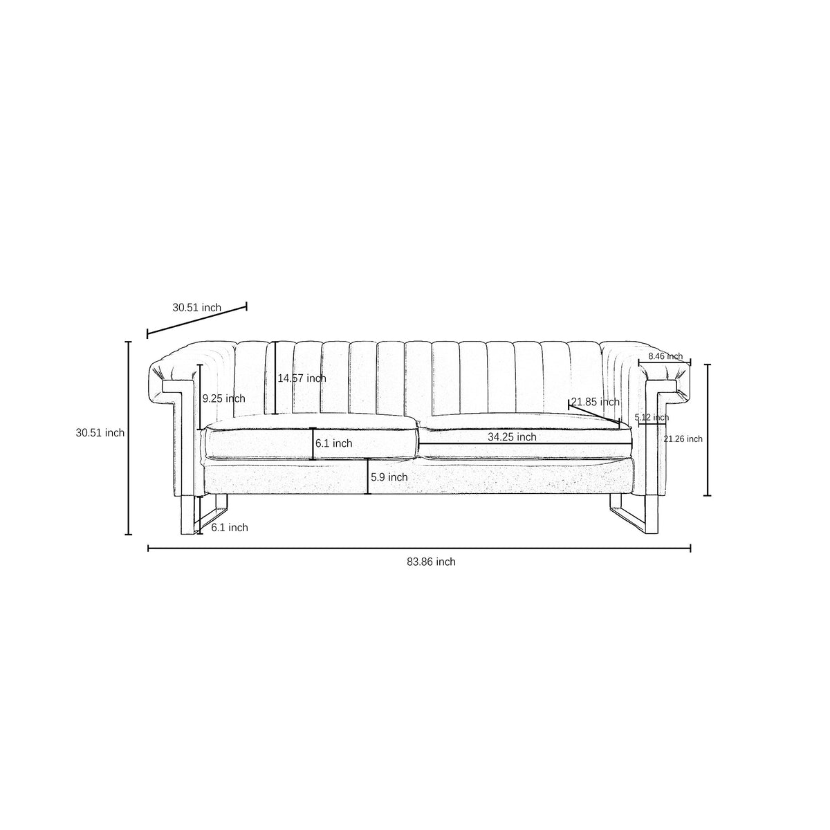 FX-P81B-RG-2PC-SOFA Emerald