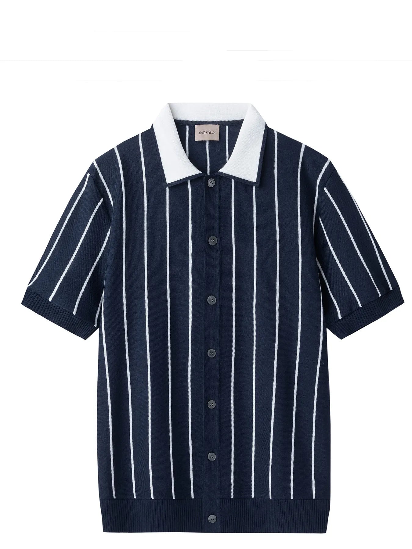 Striped Button Up Top Plus Size