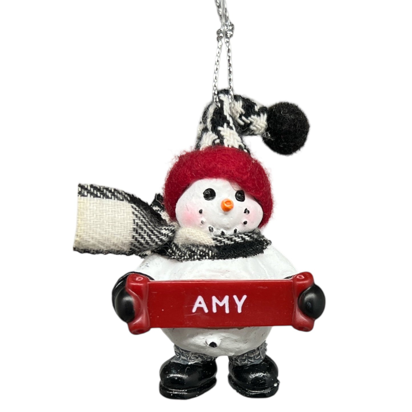 Cozy Snowman Ornament (Letters A - F) -