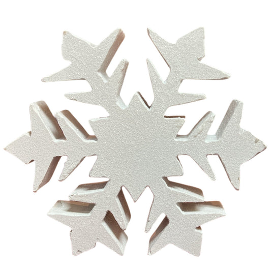 Resin Holiday Snowflake Shelf Sitter - Solid Center