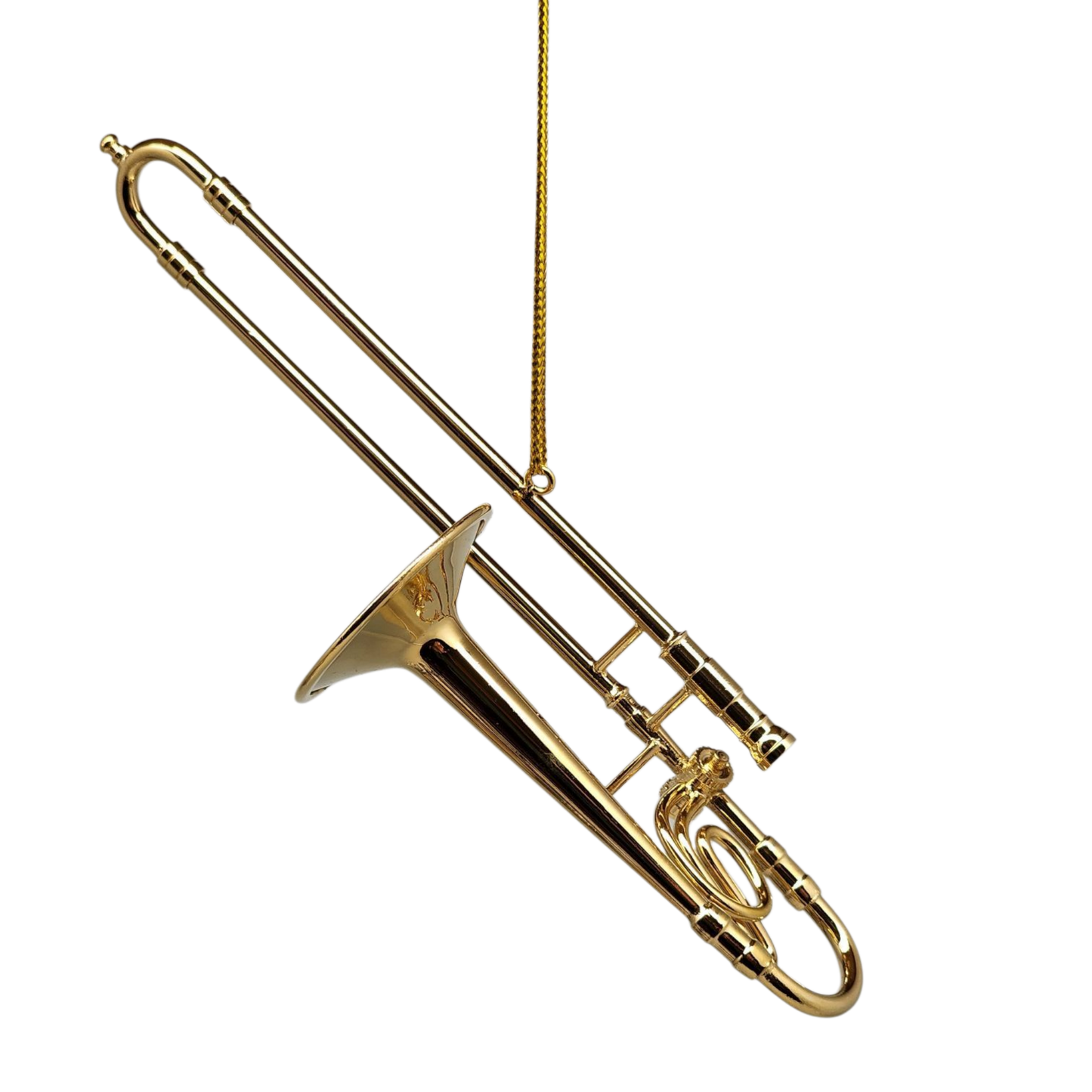 Brass Trombone Ornament with Case