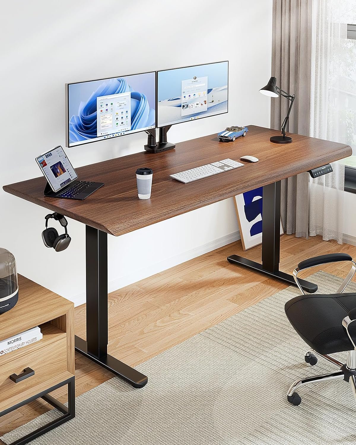 Electric Height Adjustable Desk Frame with Dual Motors