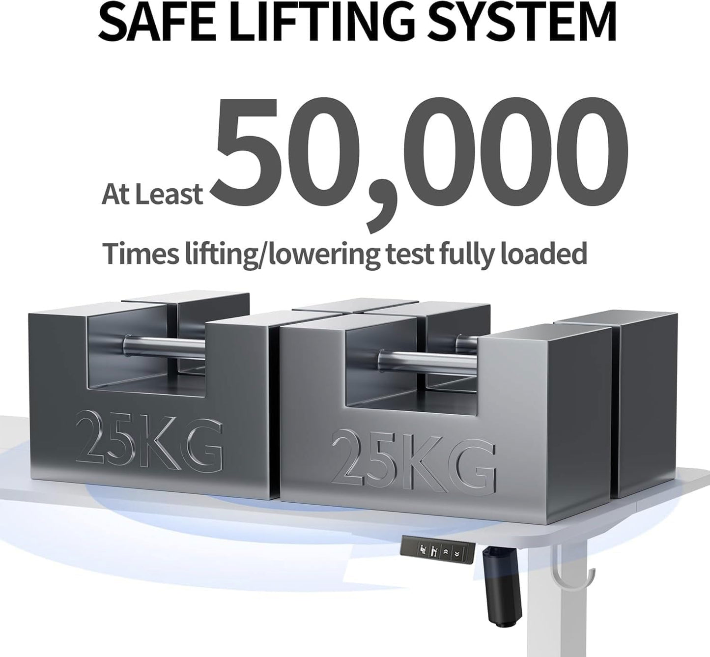 Electric Height Adjustable Standing Desk with Casters