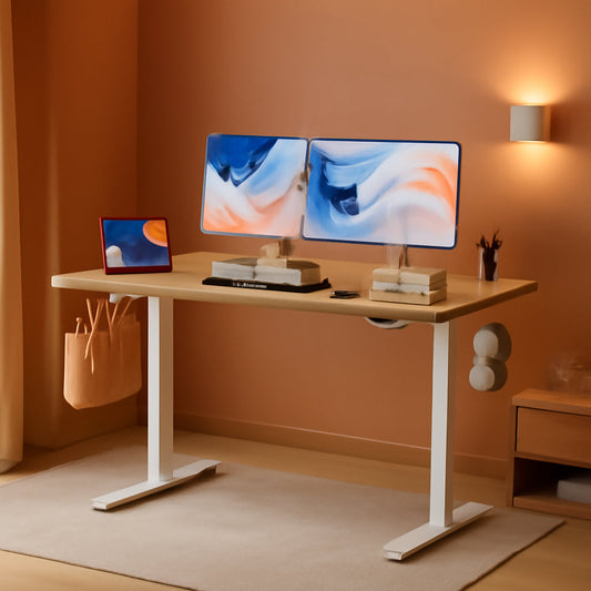 Electric Height Adjustable Standing Desk with Phone Holder