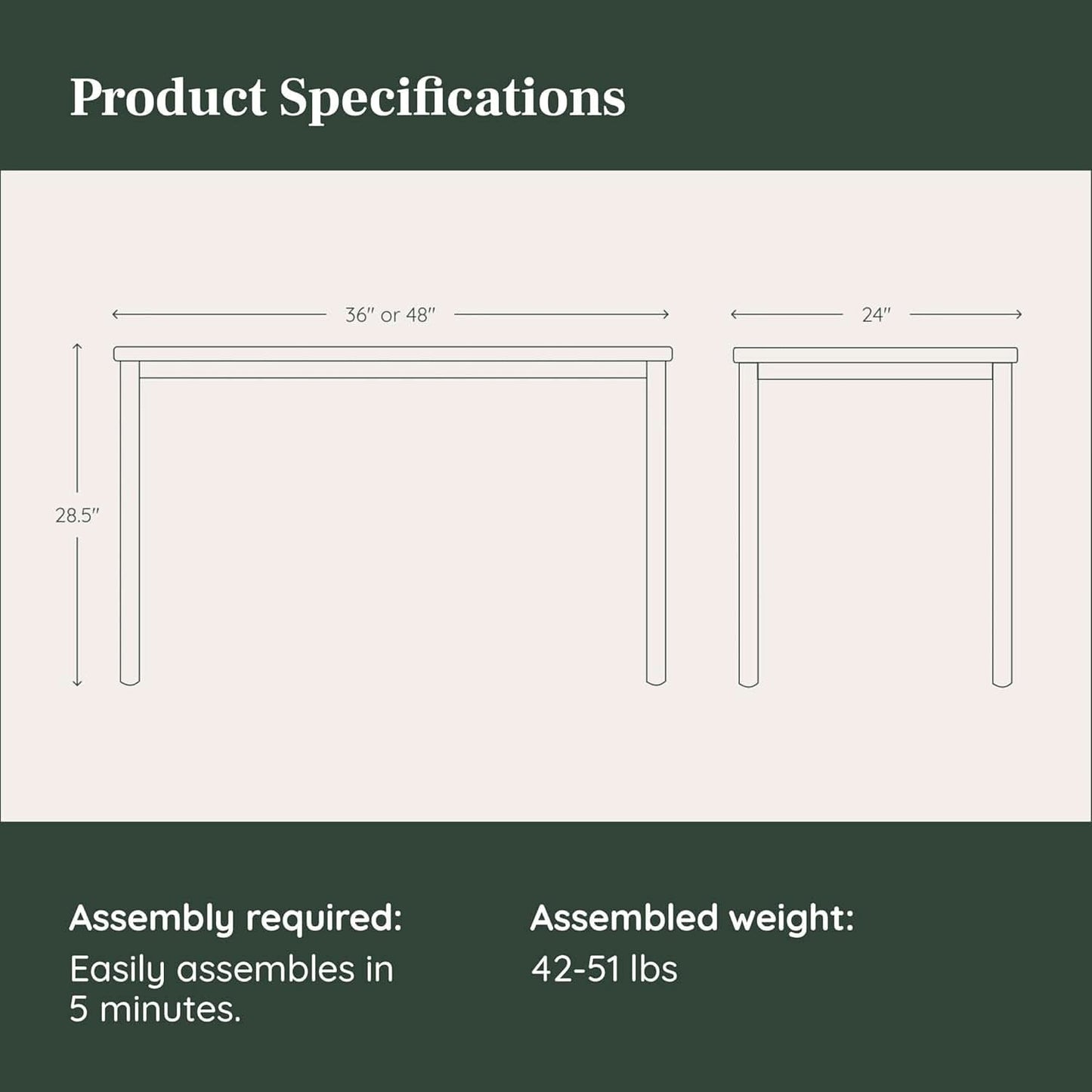 Elegant Home Office Desk with Effortless Assembly and Design