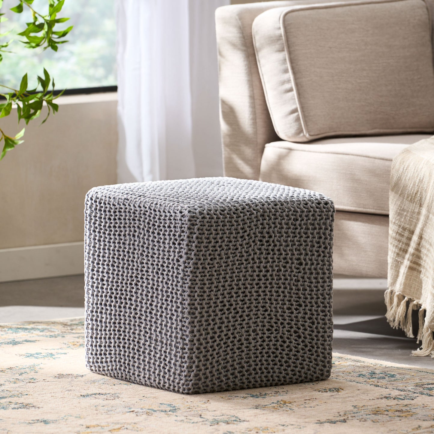 Knitted Foot Stool