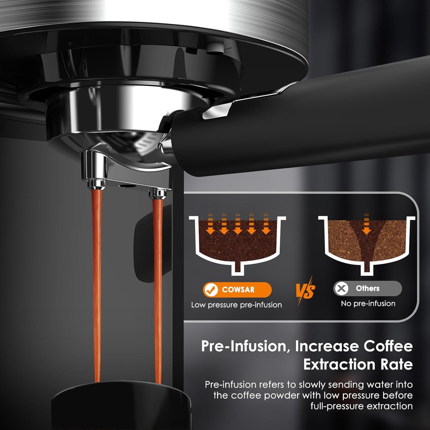 2 in 1 Espresso Machines Support Capsule Coffee Automatic Cappuccino Coffee Maker CM8054