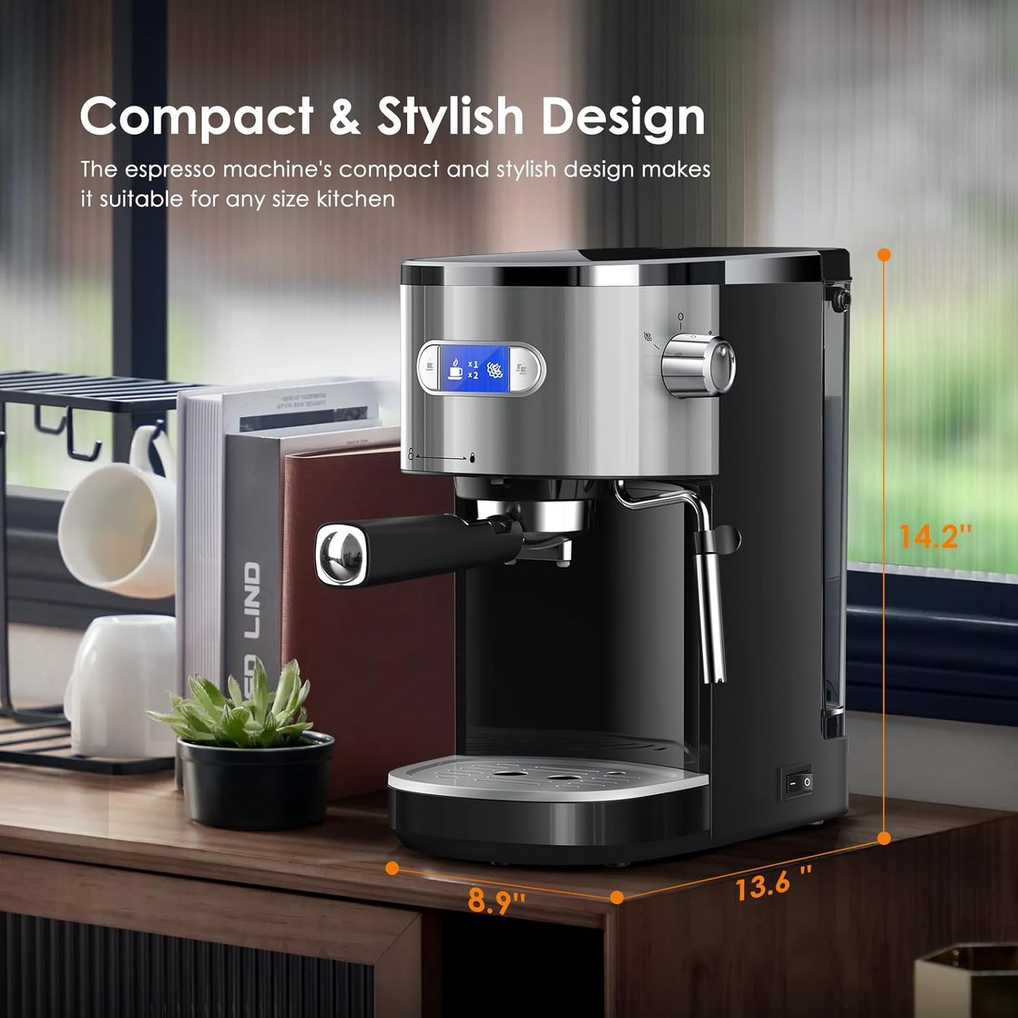 2 in 1 Espresso Machines Support Capsule Coffee Automatic Cappuccino Coffee Maker CM8054