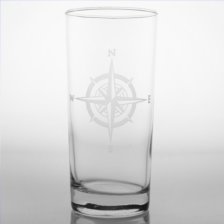 Etched Highball Glass- 5 Styles