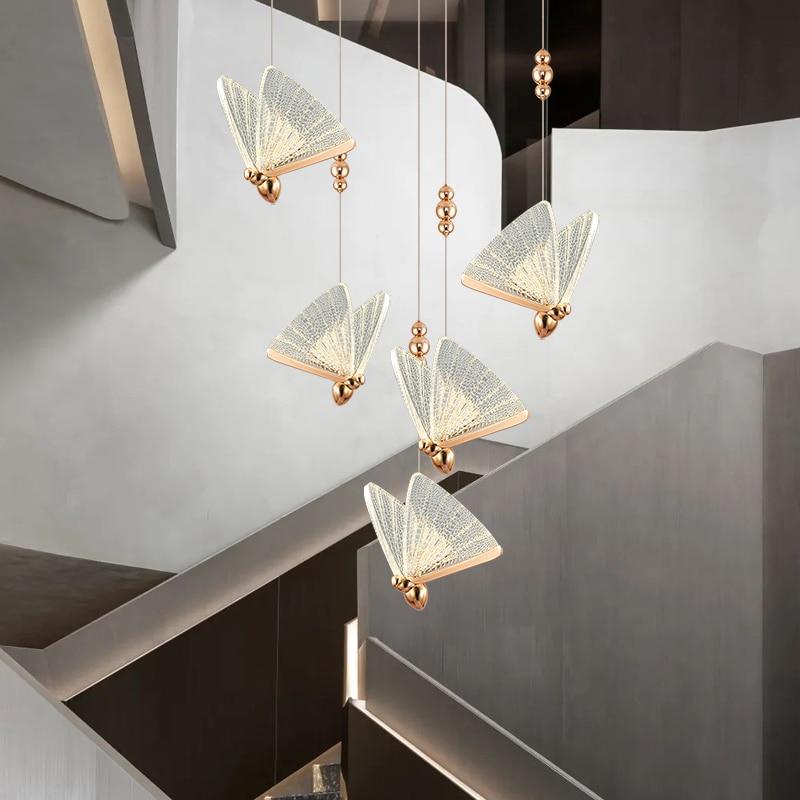Entrancing Elegance: The Evelyn Butterfly Stair Chandelier