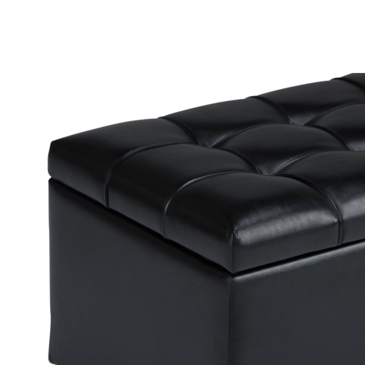 Sienna 33 Inch Wide Storage Ottoman Bench