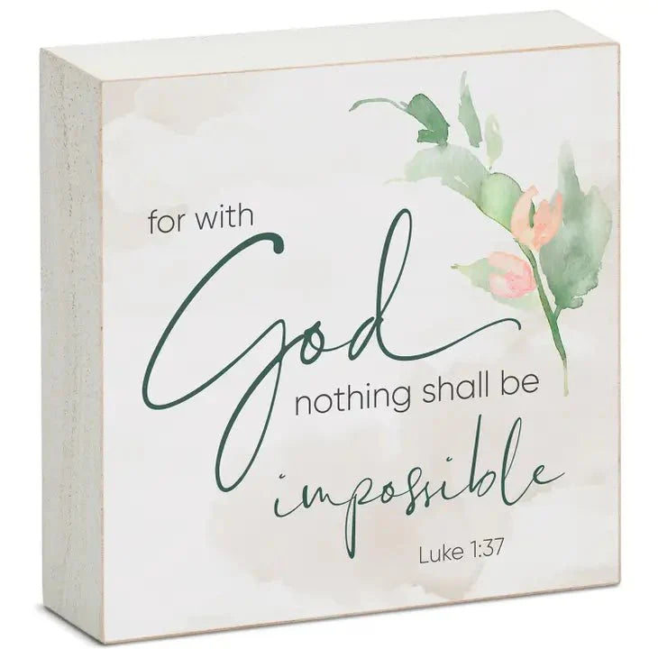 Expressions of Faith Wood Block Sign - 6 Verses | Solid Poplar Wood | Made in the USA