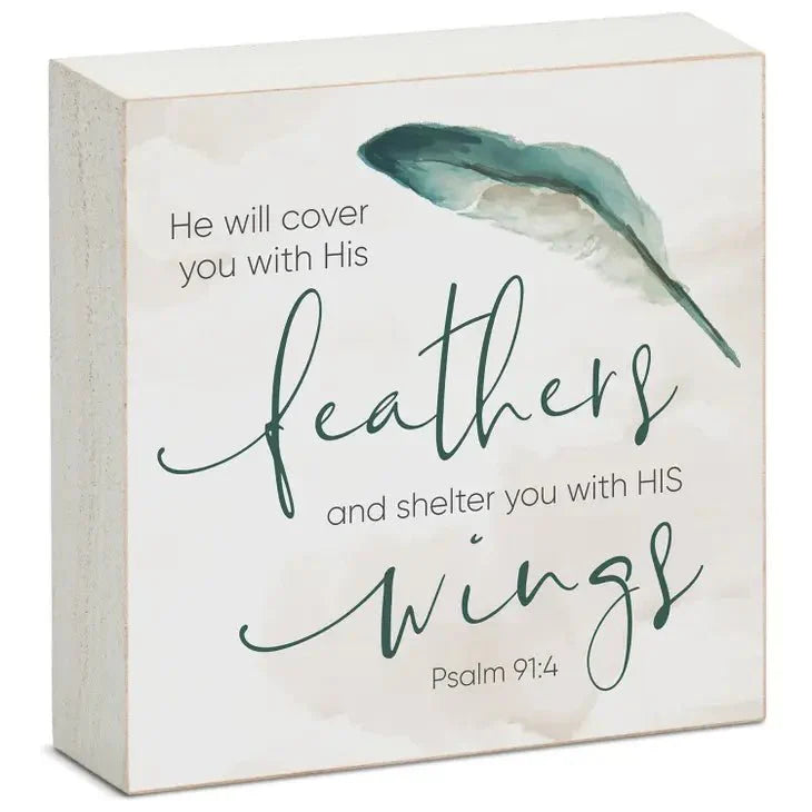 Expressions of Faith Wood Block Sign - 6 Verses | Solid Poplar Wood | Made in the USA