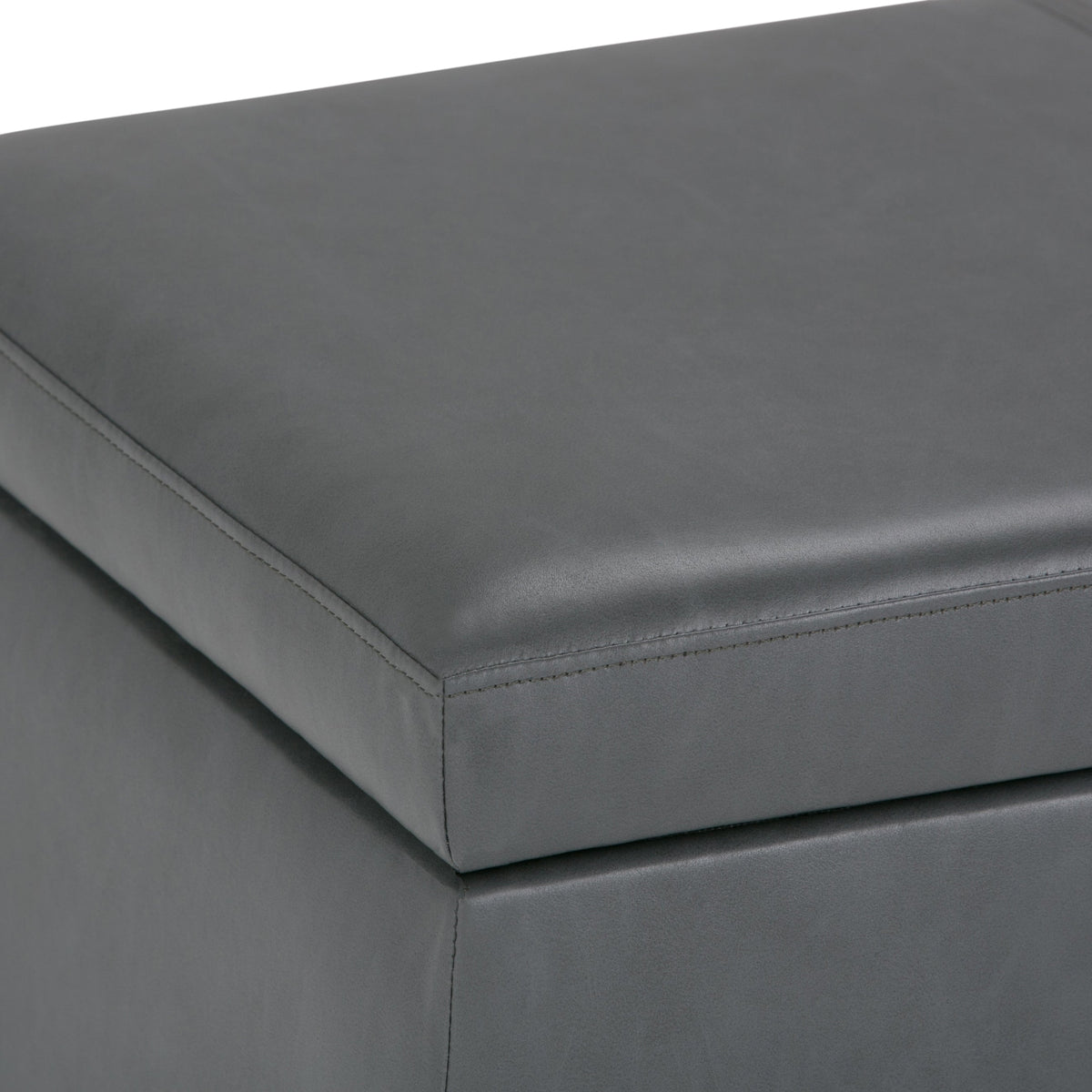 Avalon 48 Inch Wide Storage Ottoman Bench in Stone