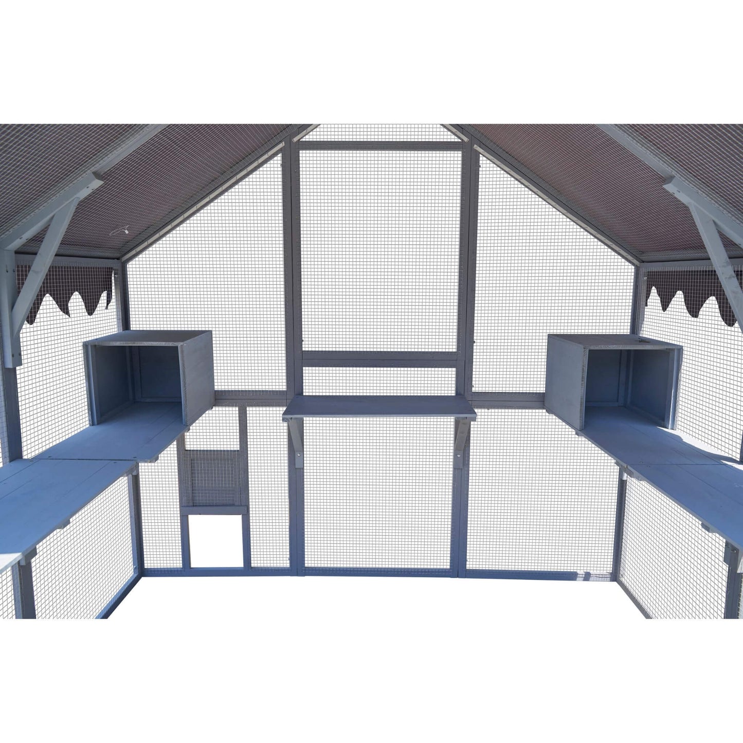 Extra Large Outdoor Cat Kitten Playpen House With Platforms, And Waterproof Cover (SAK55092)