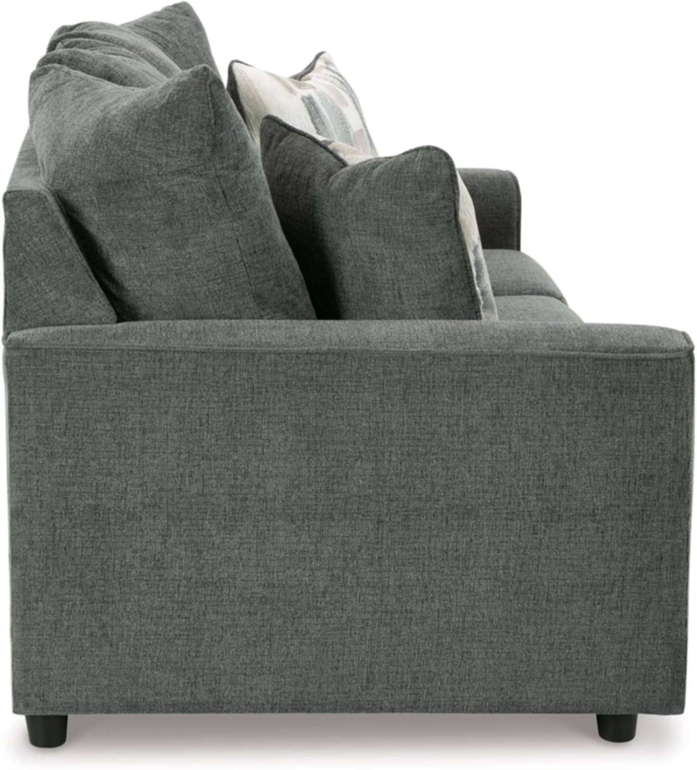 Gray Upholstered Casual Sofa With Flared Arms Modern