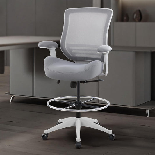 Ergonomic Drafting Chair 400Lb Capacity With Adjustable Foot Ring