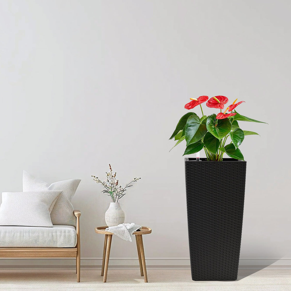 Pack of 2 Square Planters for Garden