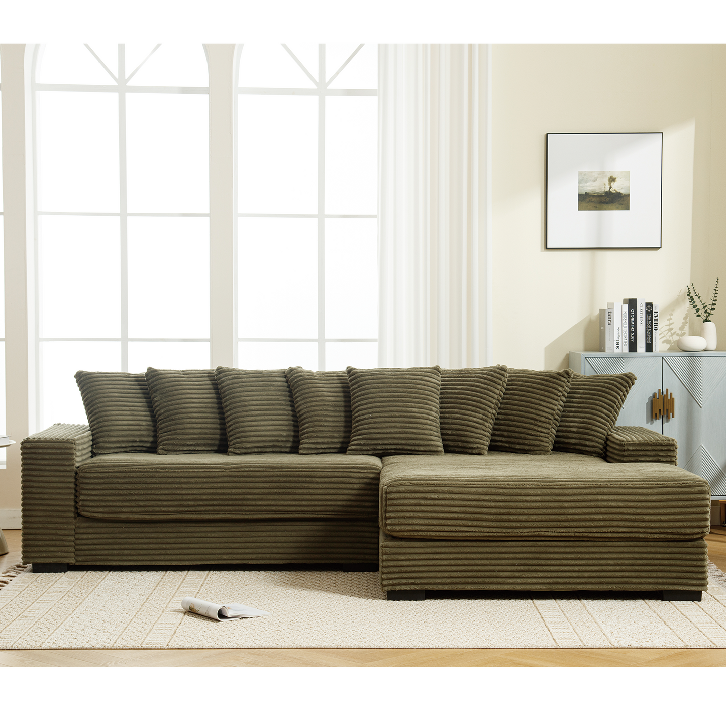 Oversized Two-Piece L Shaped Sofa