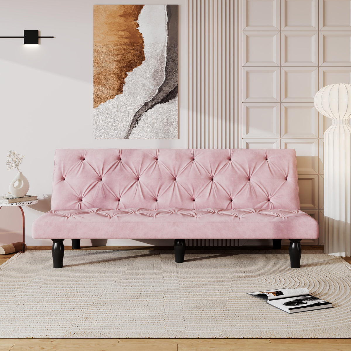Sofa to Sofa Bed Transformation: 66"