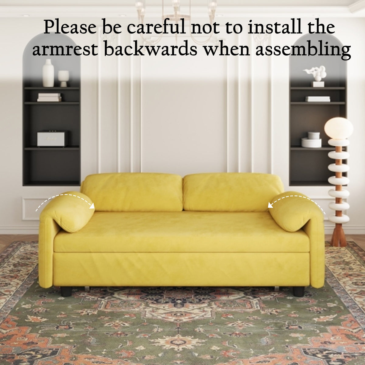 Elegant Dual-Purpose Velvet Sofa Bed