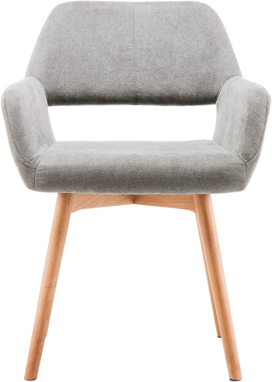 Mid Century Modern Upholstered Accent Chair Gray No Wheels