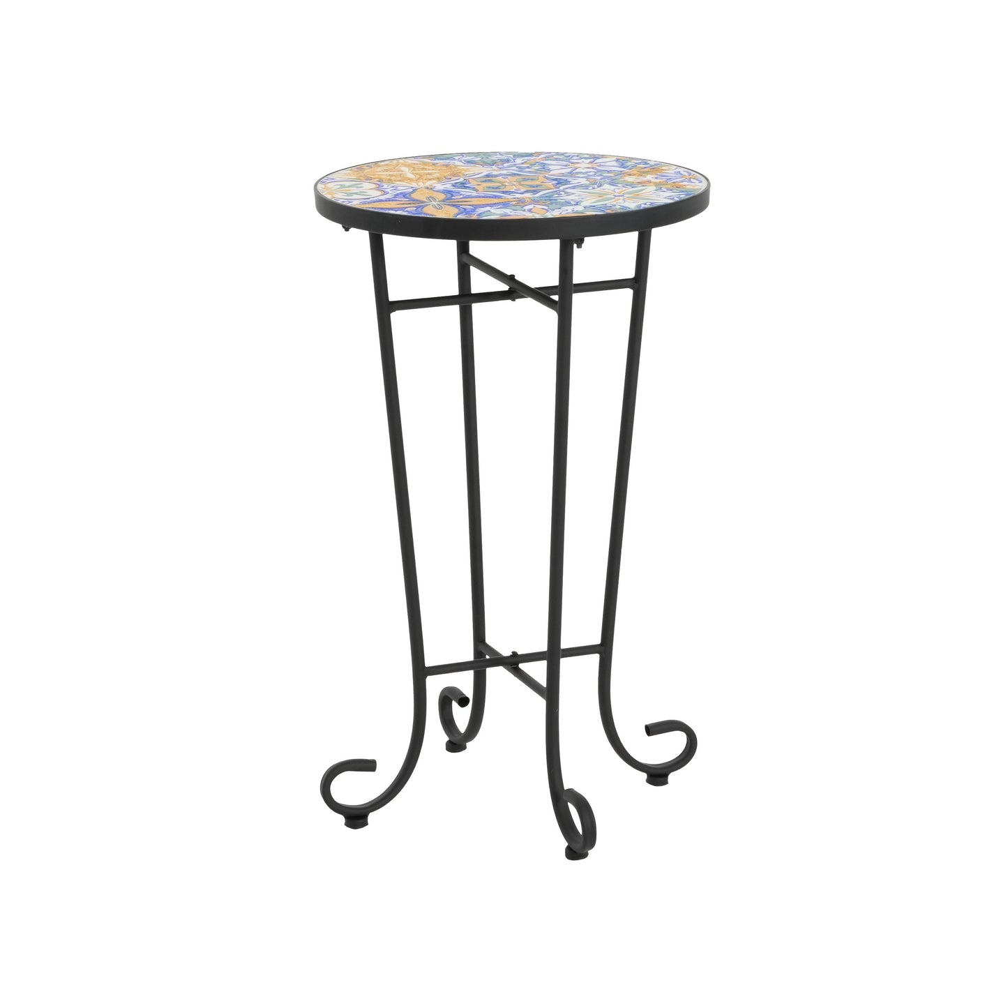 Colorful Black Patio Side Table