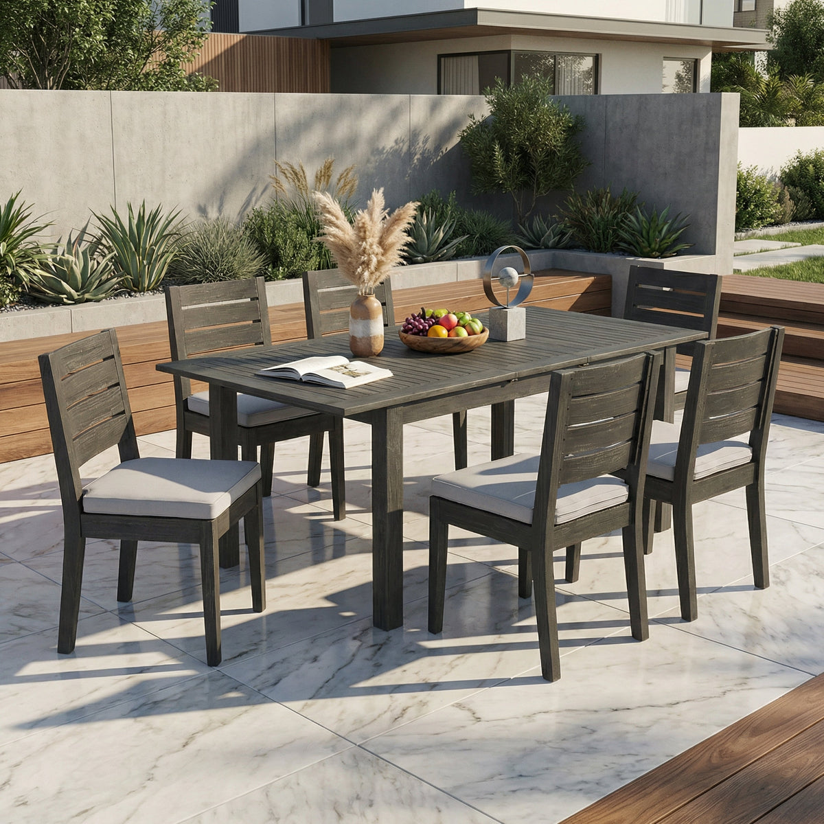 7-Piece Outdoor Dining Set - Acacia Wood