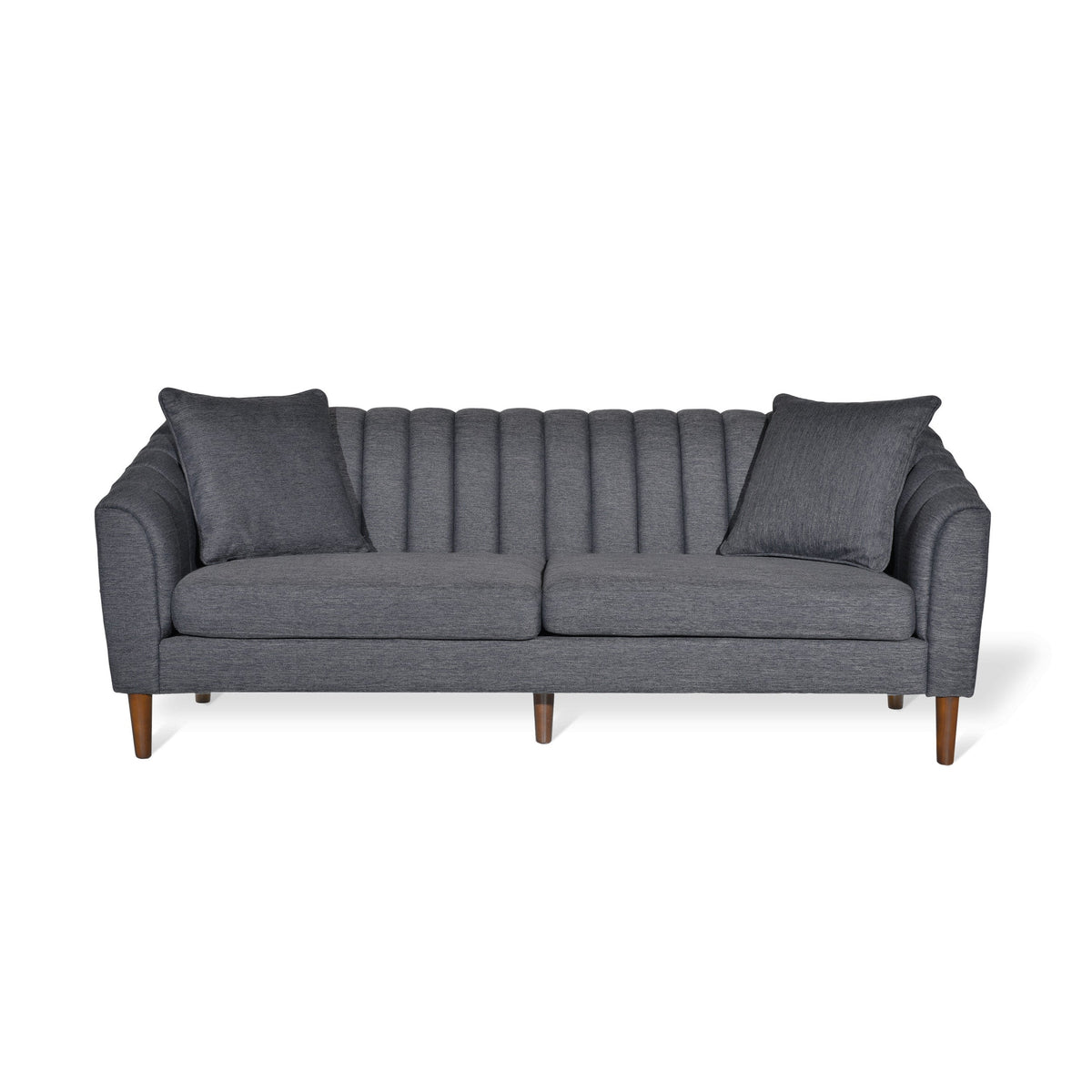 Contemporary 3-Seater Sofa with Accent Pillows