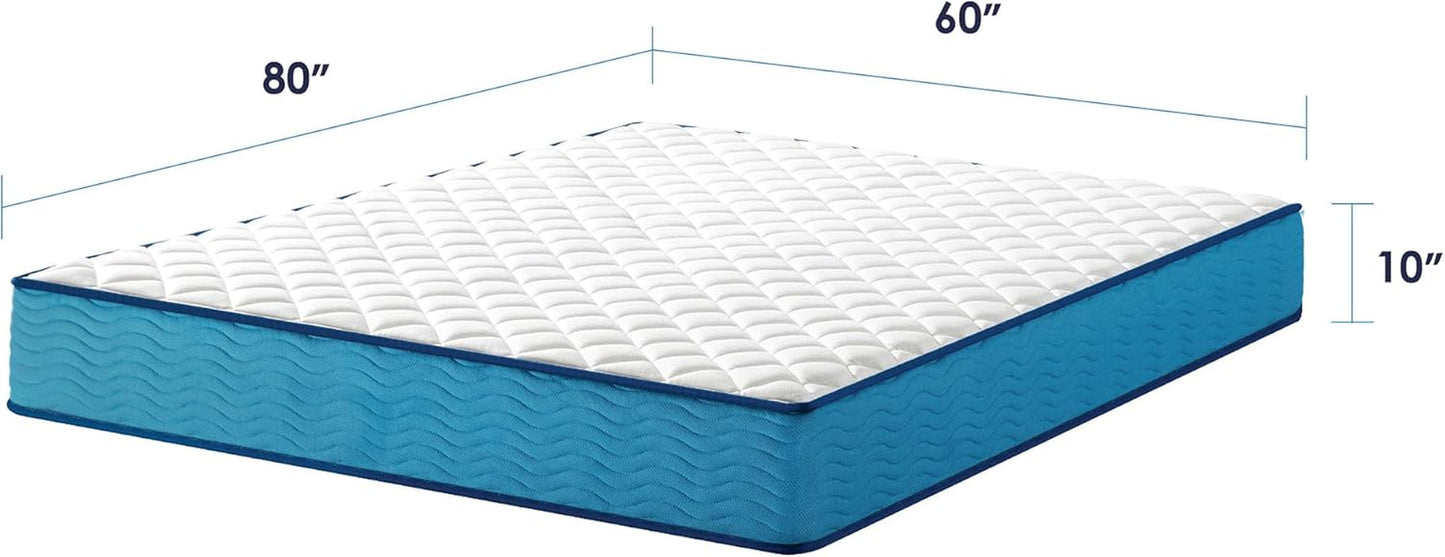Twin 10 Inch Hybrid Mattress With Tight Top And Pocketed Coils