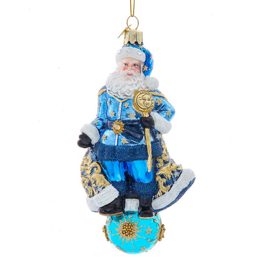 Bellissimo Glass Celestial Santa Ornament