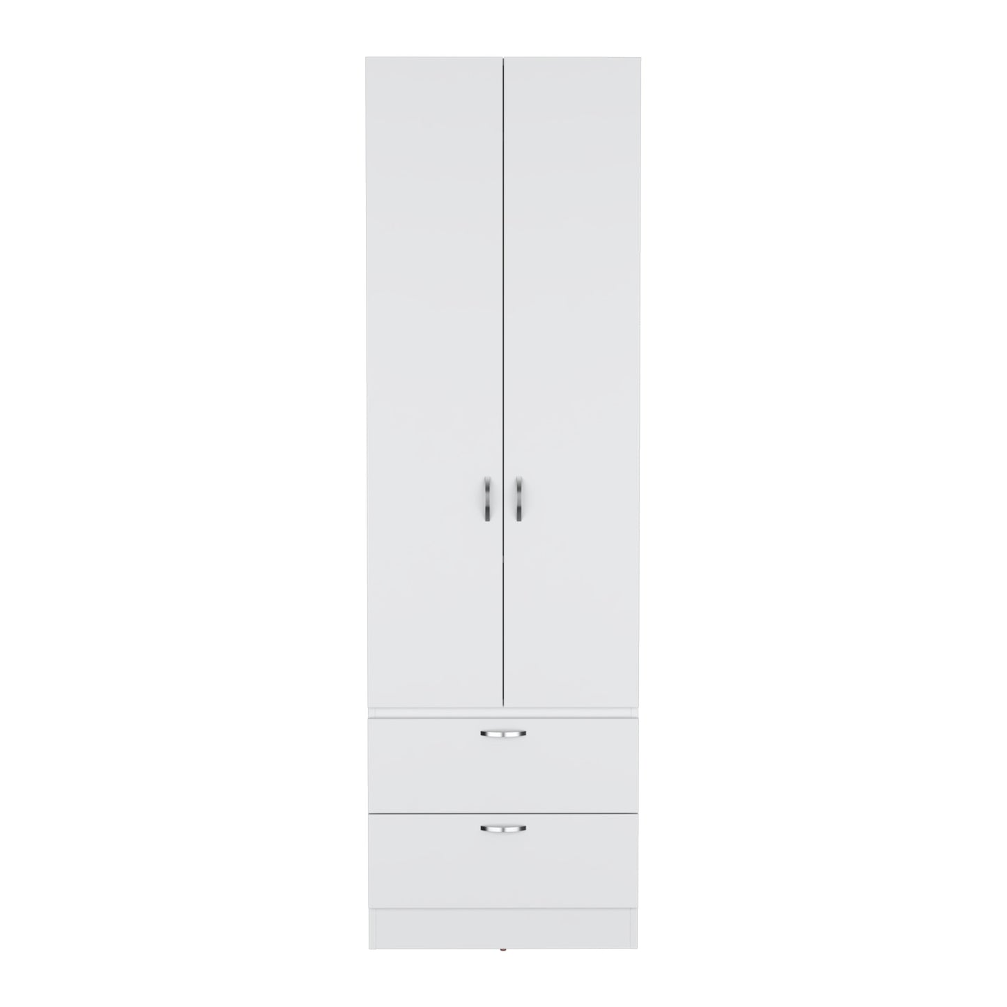 Armoire Wardrobe 76" H, Hanging Rod, 2 Drawers, 1 Shelf