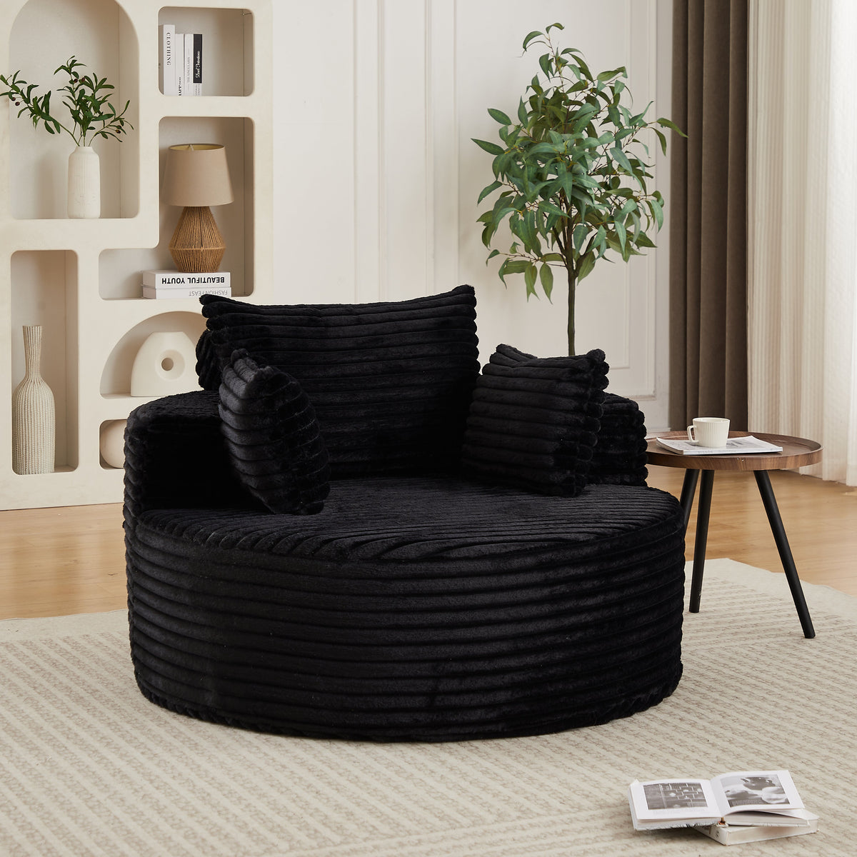 50"L Corduroy Sponge Single Sofa