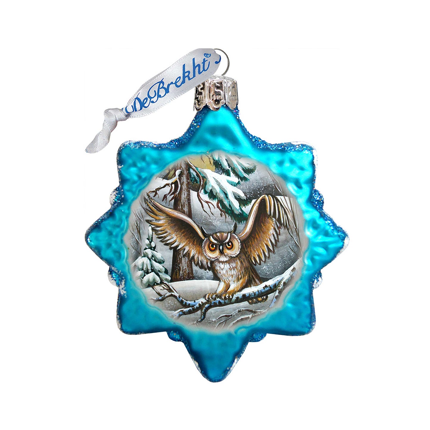 Owl Mercury Glass Ornament by G. DeBrekht - Wildlife Holiday Decor - 771046