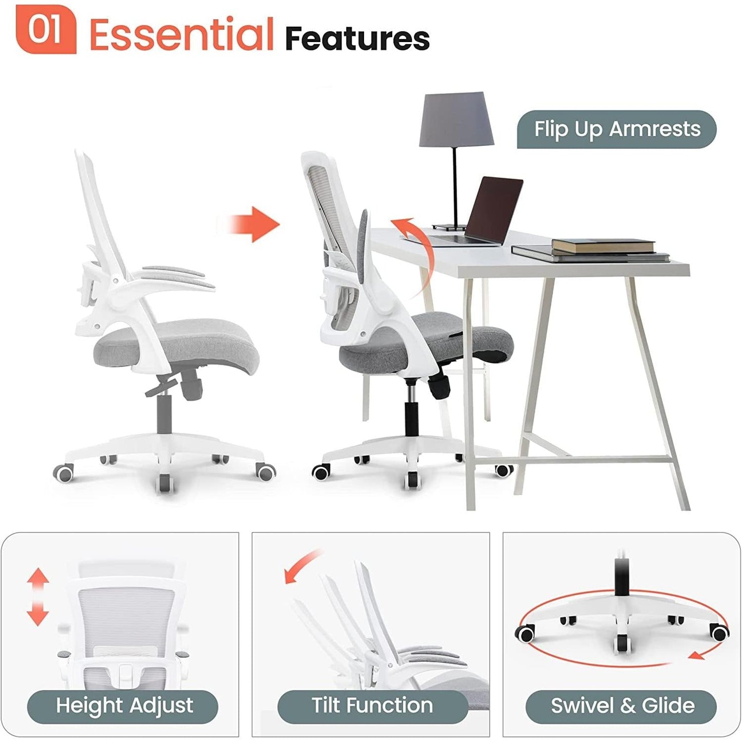 Ergonomic High Back Office Chair With Lumbar Support