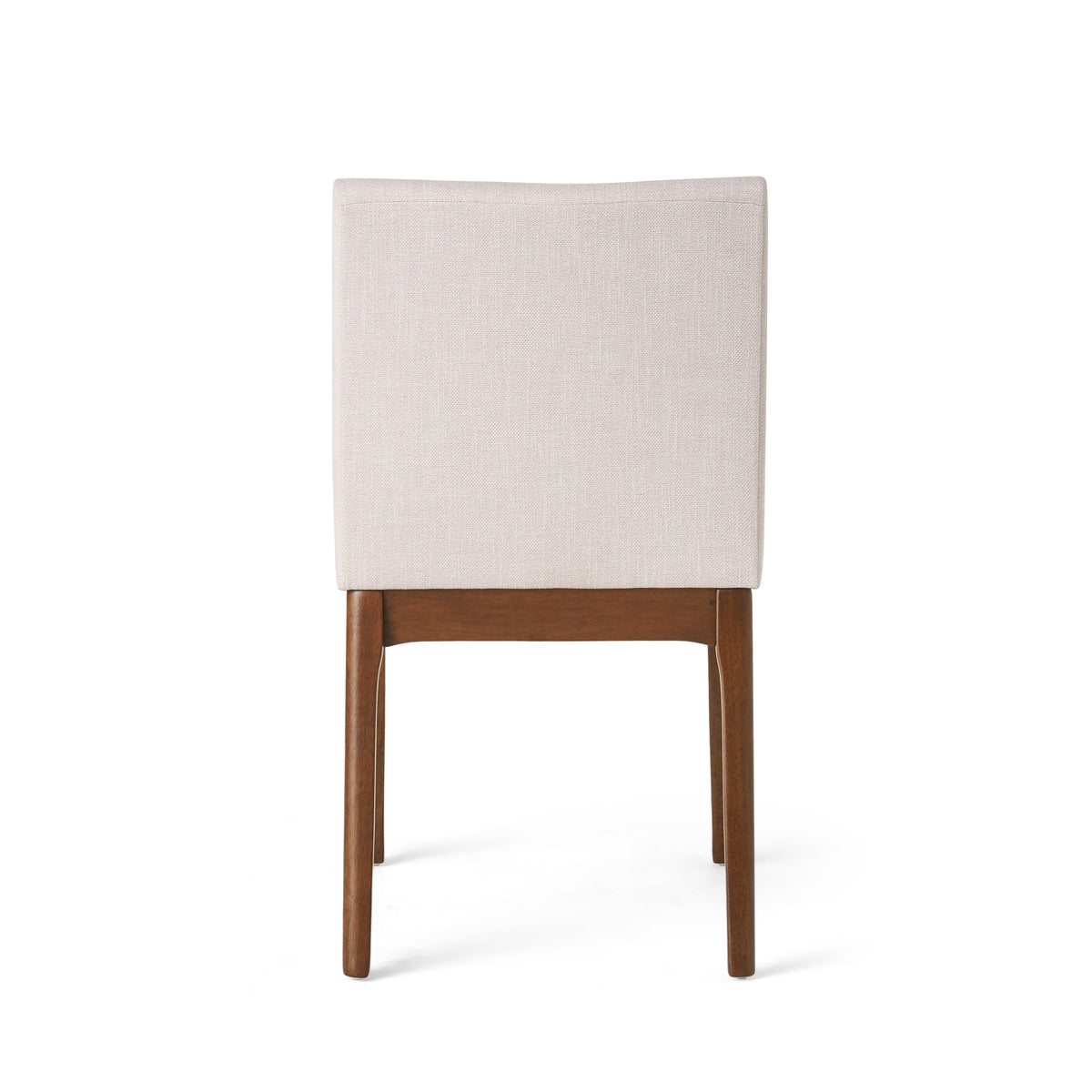 Set of 2 Contemporary Dining Chairs - Upholstered Seat and Backrest