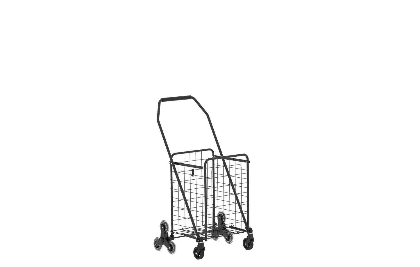 Foldable Utility Shopping Cart with 360° Rolling Wheels
