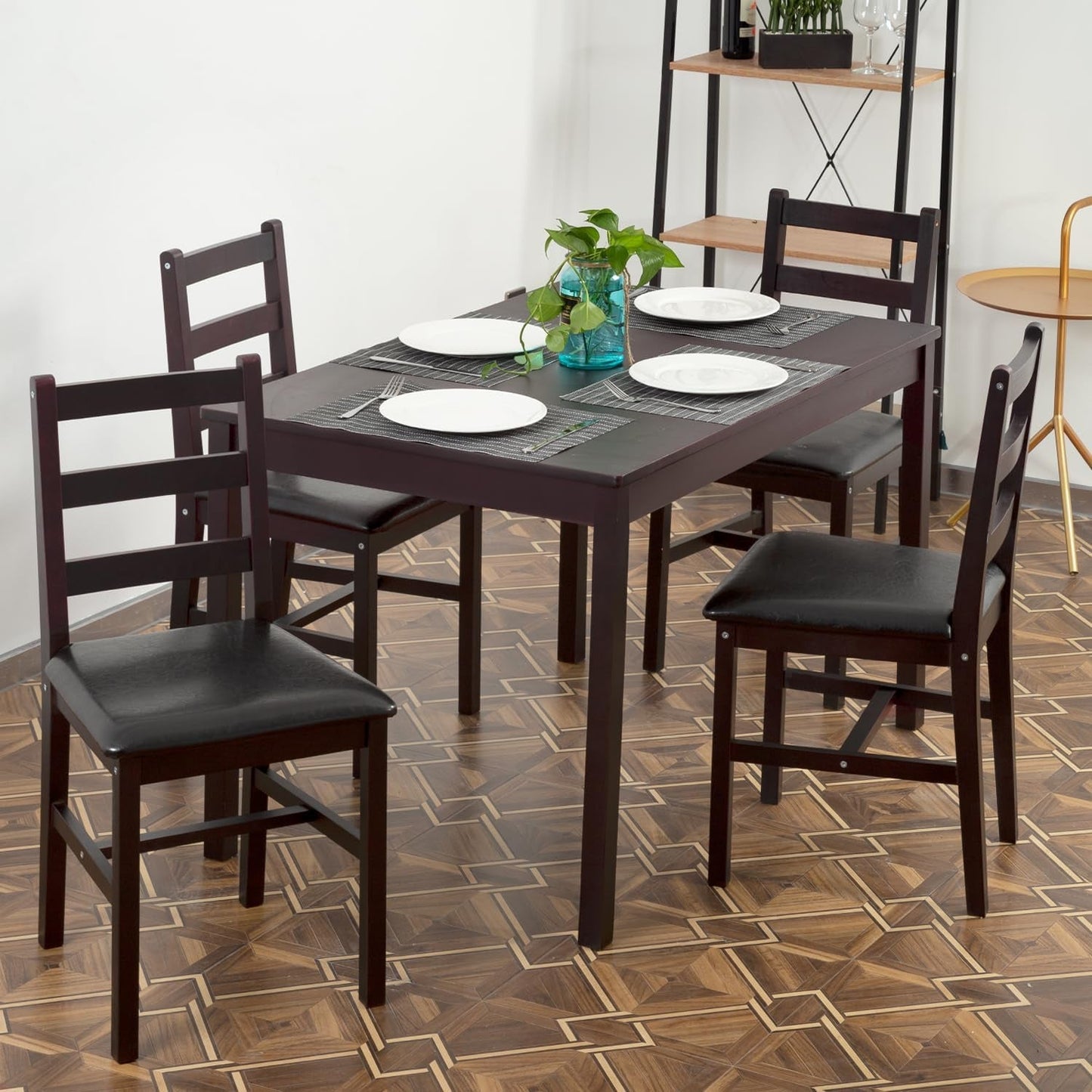 Brown Premium Luxurious Solid Wood Dining Table For Four