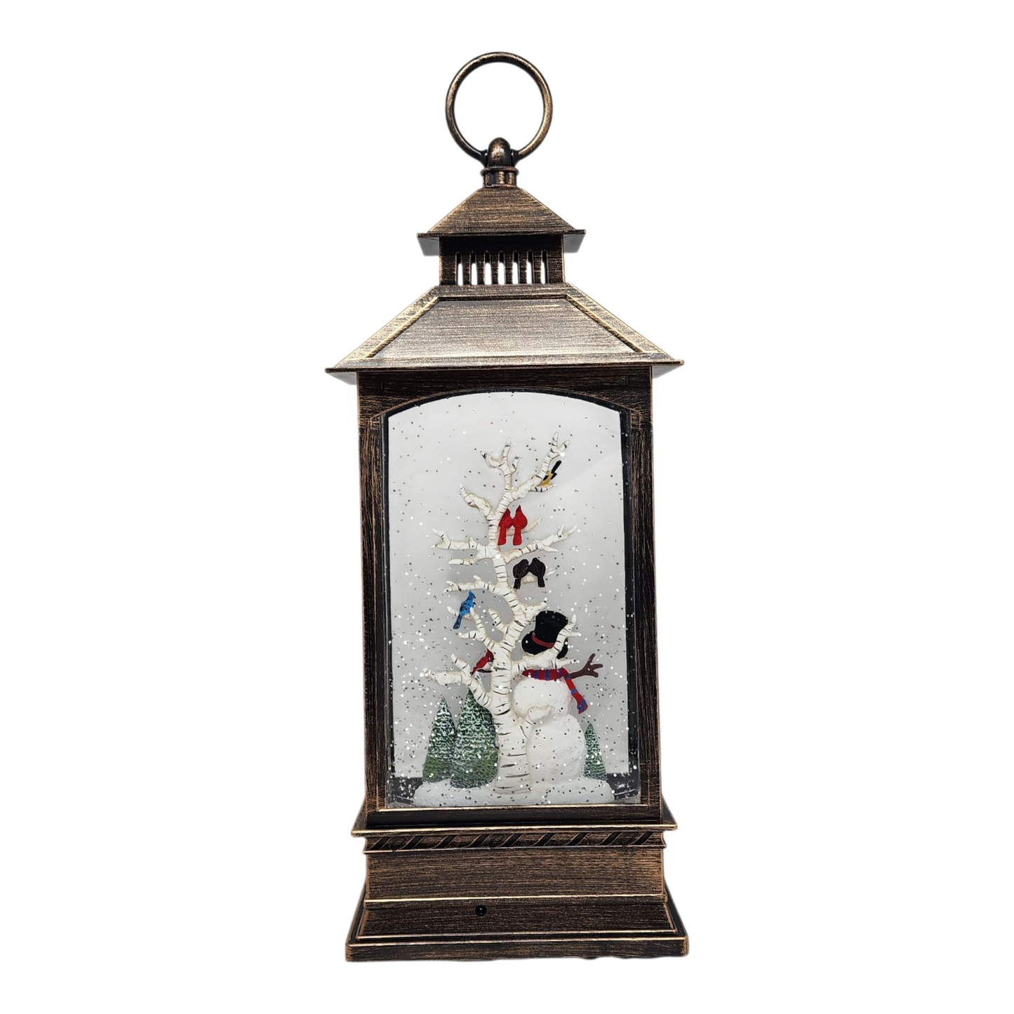 Lighted Spinning Waterglobe Lantern - Frosty and Friends
