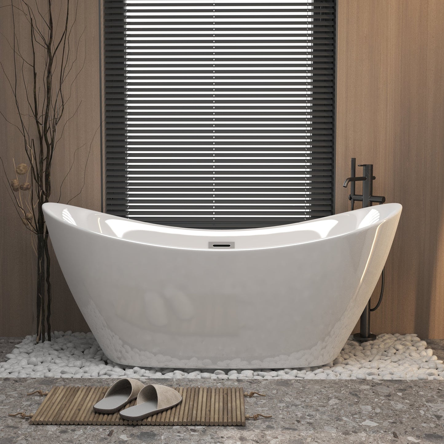 67" Acrylic Freestanding Tub - Gloss