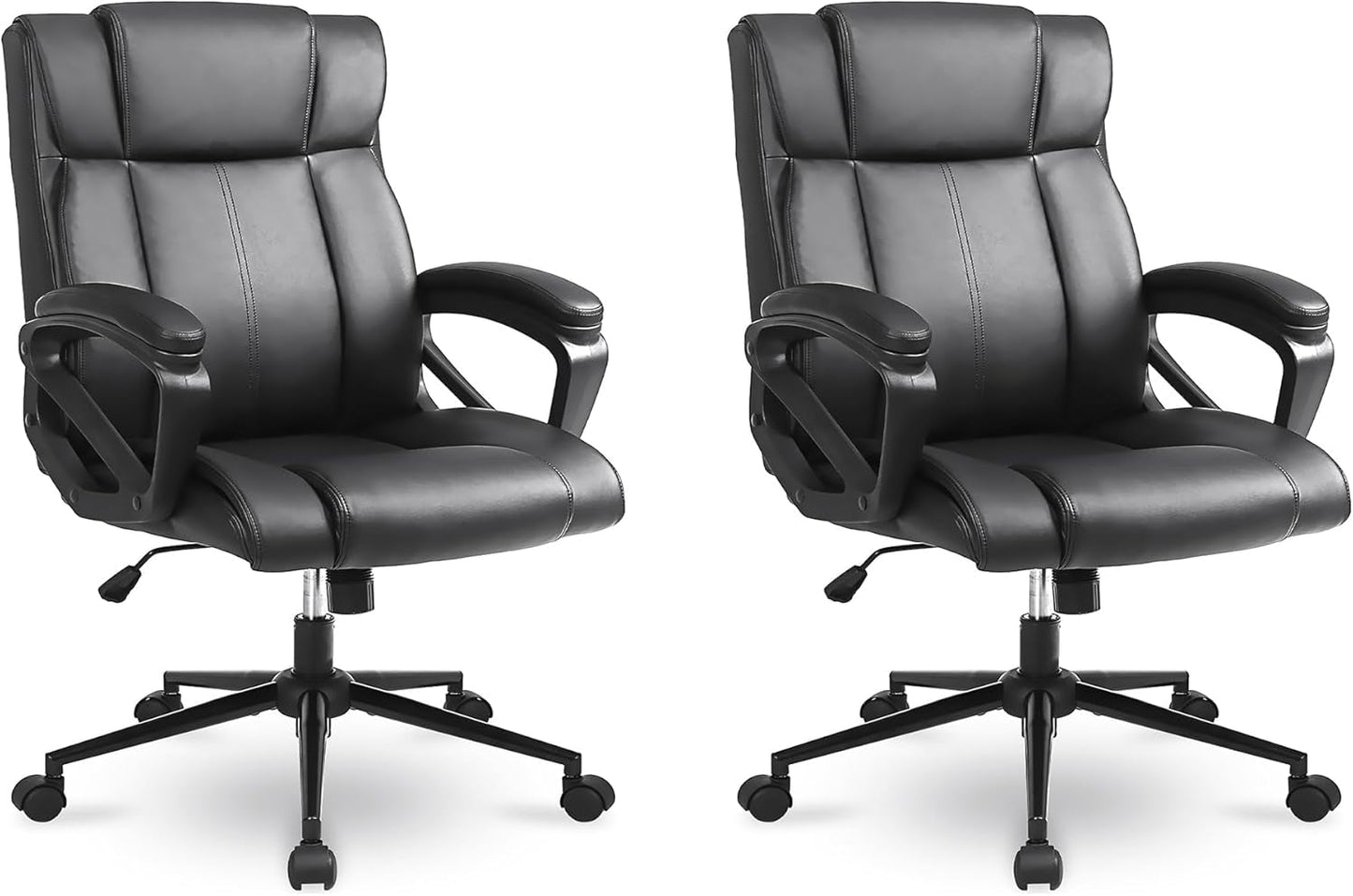 Black Ergonomic Office Chair With Adjustable Lumbar Support