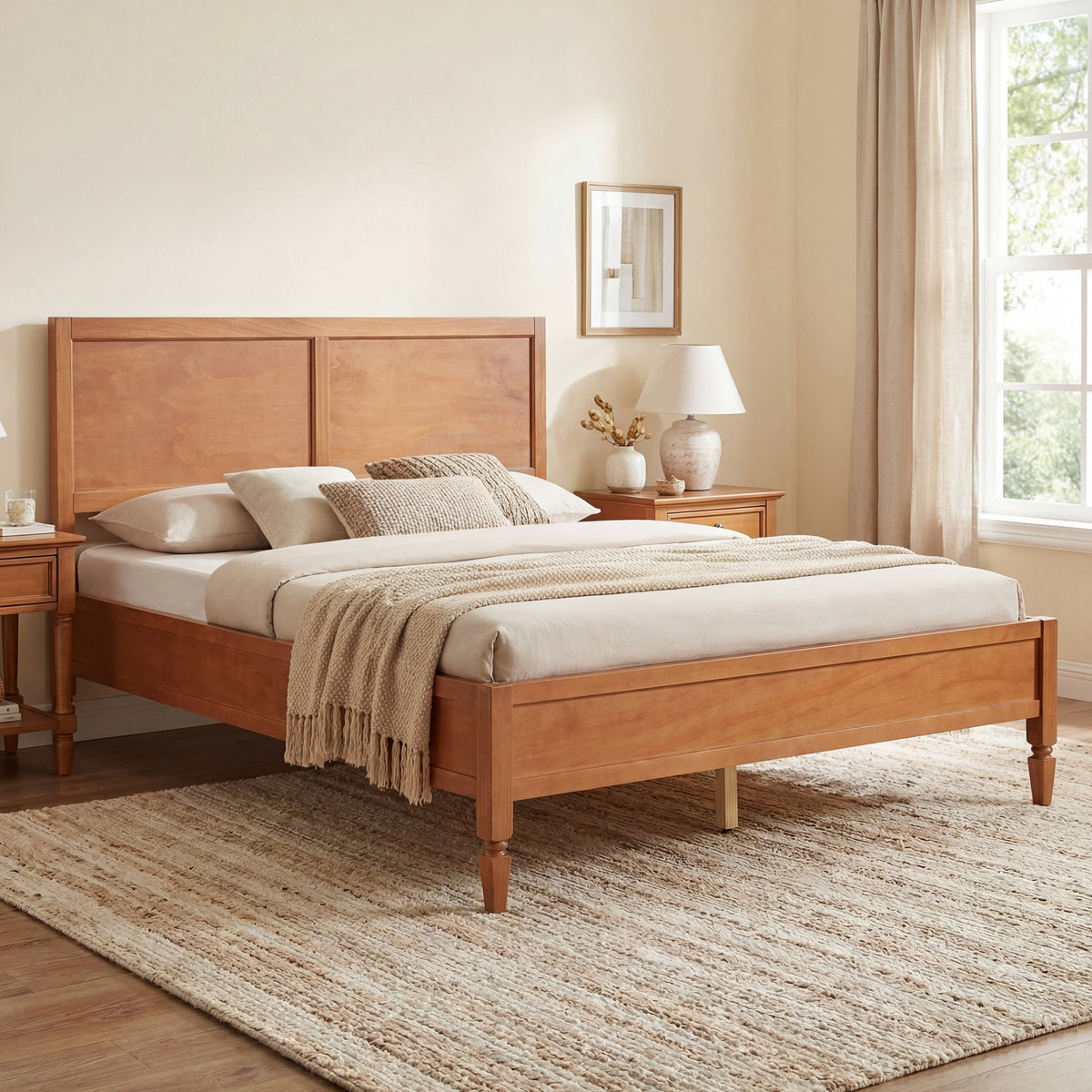 Queen Size Wood Platform Bed Frame