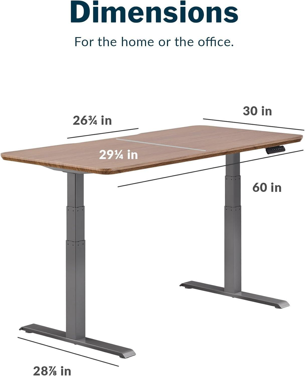 Electric Standing Desk 60x30 Memory Presets Studio