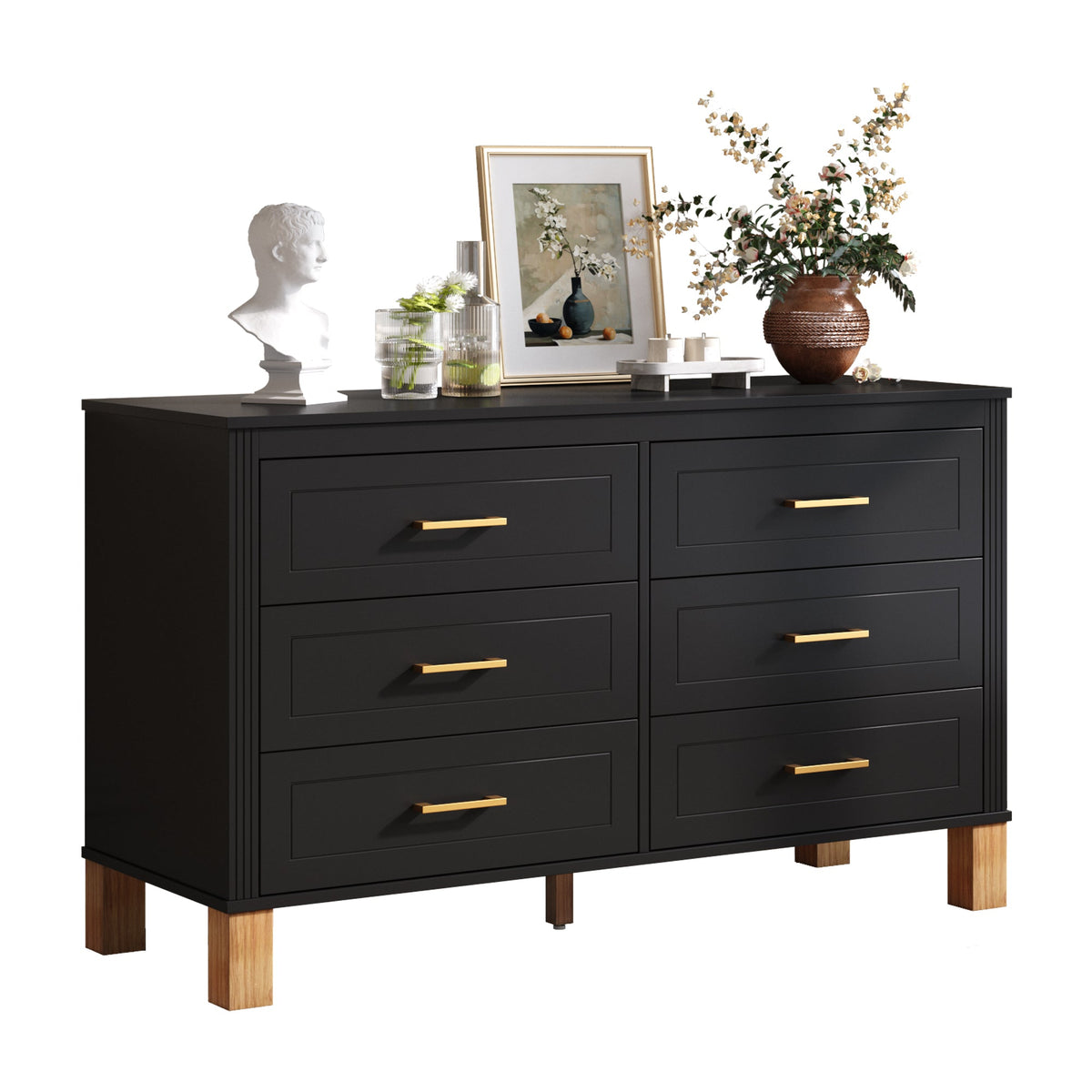 Modern 6-Drawer Double Dresser