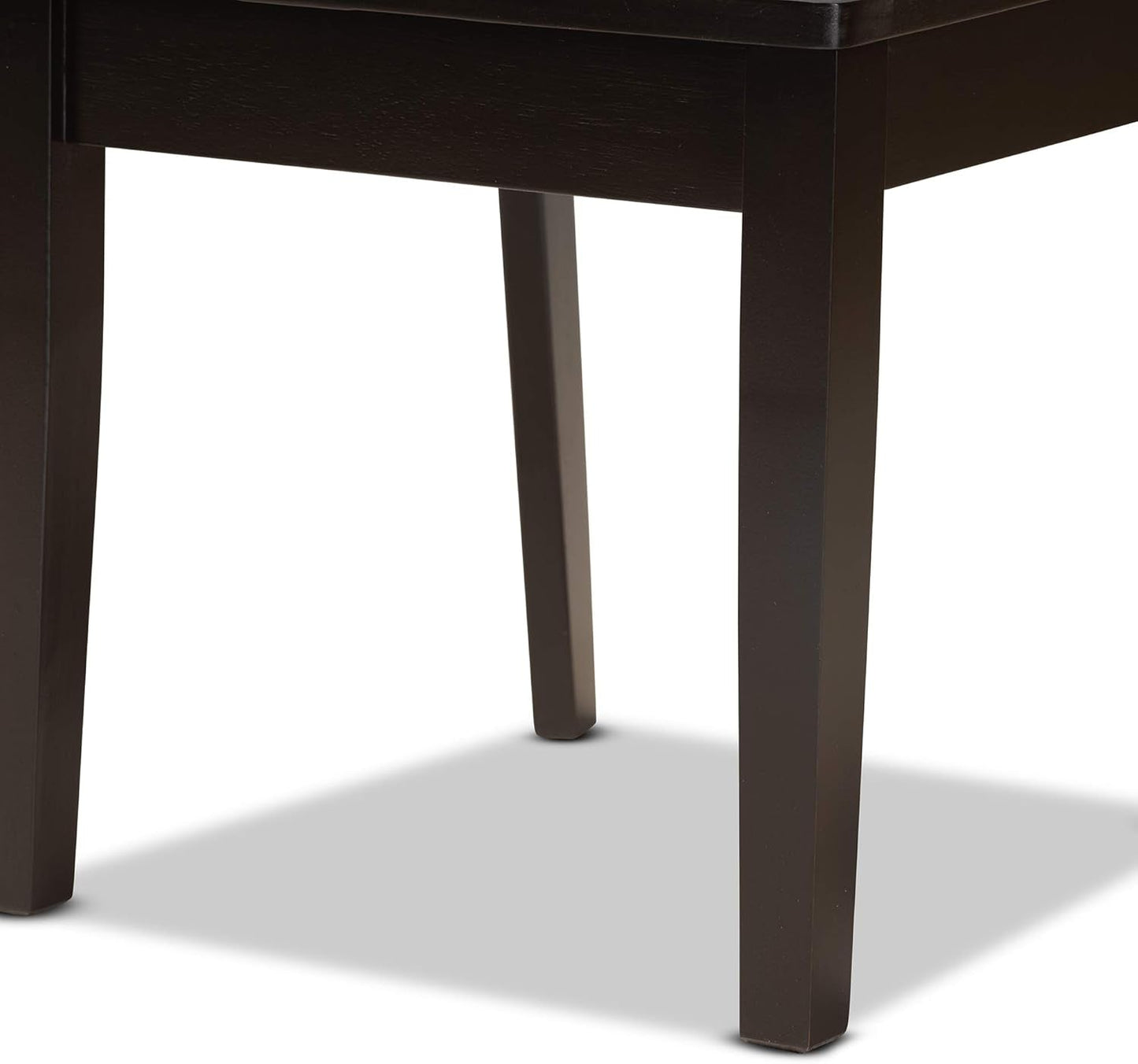 Caron Dark Brown Wood Dining Chairs Set Two Piece Collection