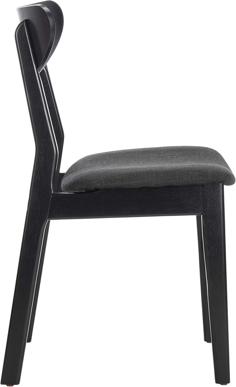 Home Lucca Retro Black Cushion Dining Chair Set Of 2 Wood