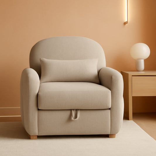 Gray 33.5 Inch Luxuriously Textured Modern Armchair