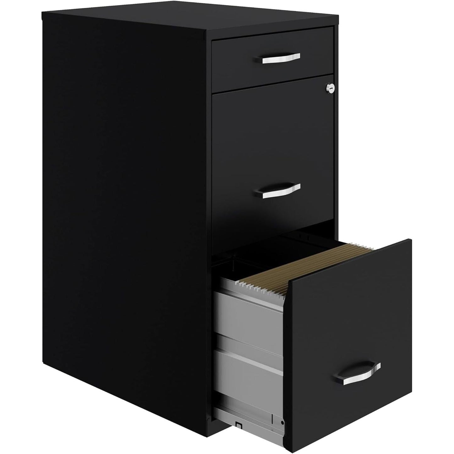 Locking 3 Drawer File Cabinet For Home Office Storage