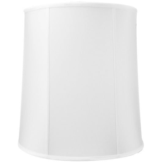 14"x16"x17" Large Drum Lampshade White Shantung, Large Cylinder Replacement Lamp Shade for Tall Table Lamps
