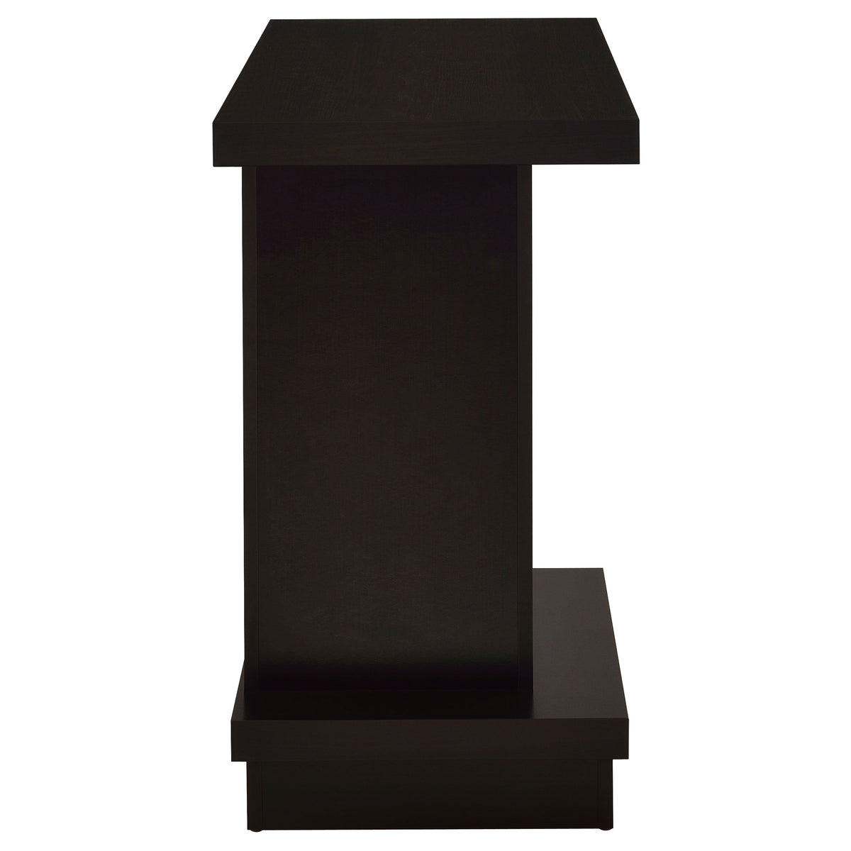 Fiona Cappuccino Engineered Wood Pedestal Console Table